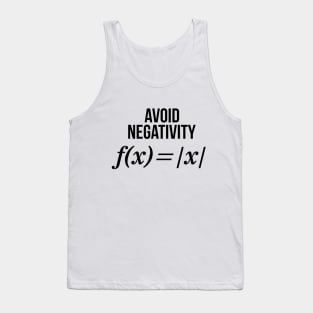 Avoid Negativity Math Equation Shirt Funny Math Teacher Gift Tank Top